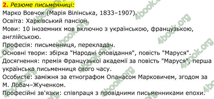 ГДЗ Українська література 8 клас Калинич