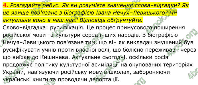 ГДЗ Українська література 8 клас Калинич