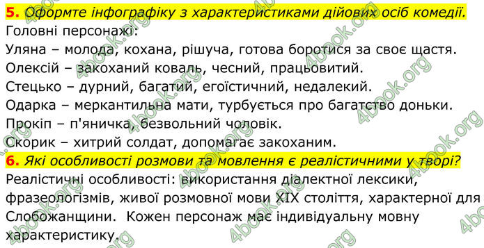 ГДЗ Українська література 8 клас Калинич