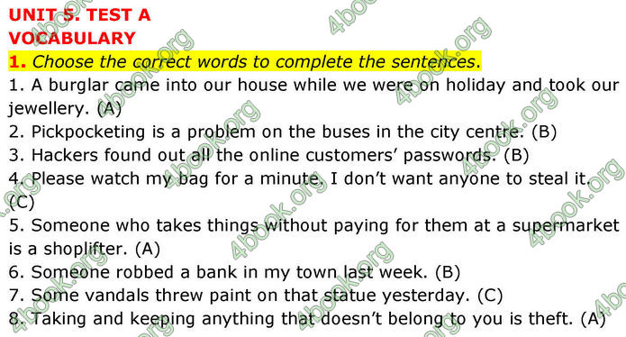 ГДЗ Тестовий зошит Англійська мова 8 клас Тіліоуін Prepare