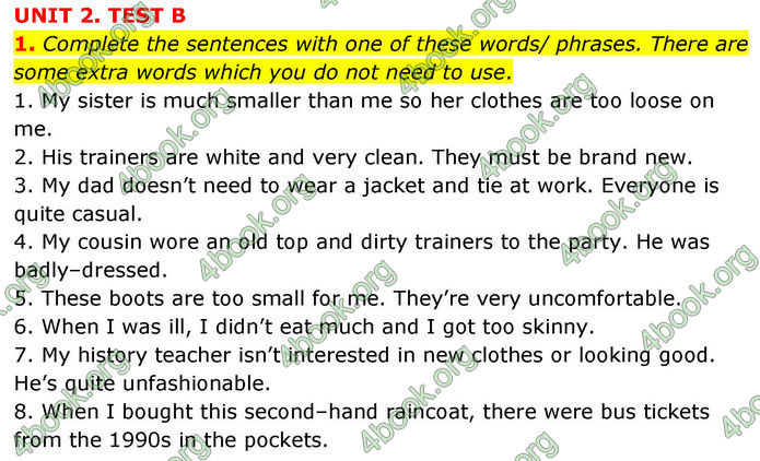 ГДЗ Тестовий зошит Англійська мова 8 клас Тіліоуін Prepare