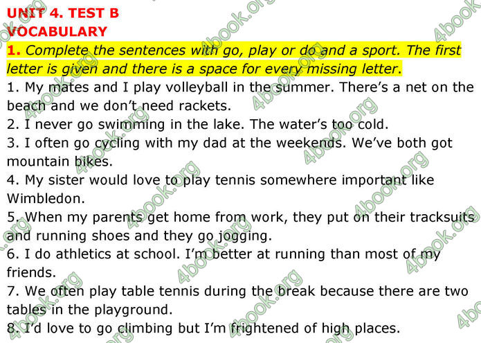 ГДЗ Тестовий зошит Англійська мова 8 клас Тіліоуін Prepare