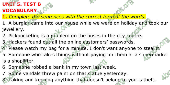 ГДЗ Тестовий зошит Англійська мова 8 клас Тіліоуін Prepare