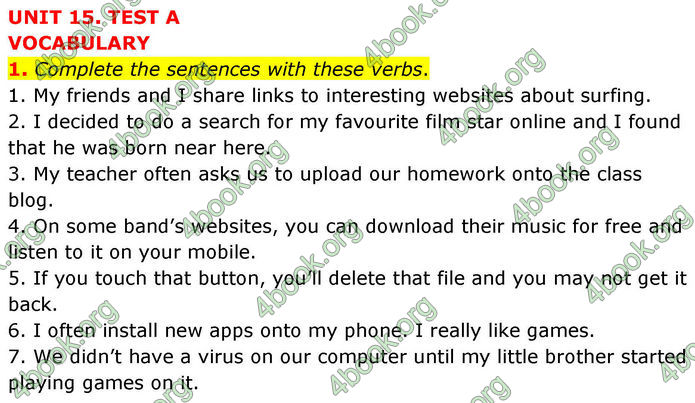 ГДЗ Тестовий зошит Англійська мова 8 клас Тіліоуін Prepare