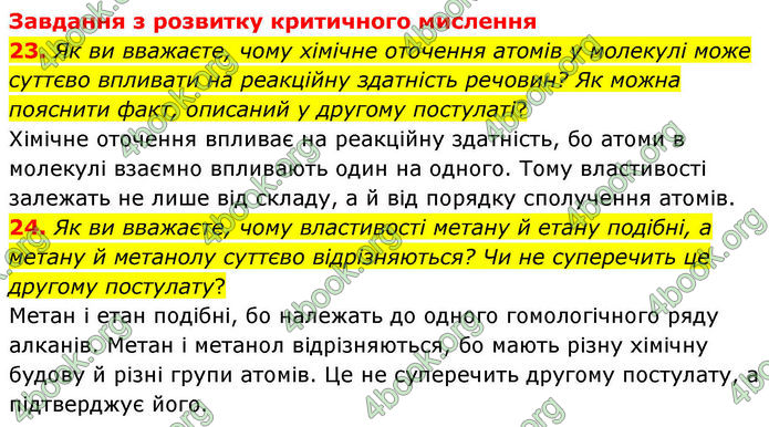 ГДЗ Хімія 10 клас Григорович