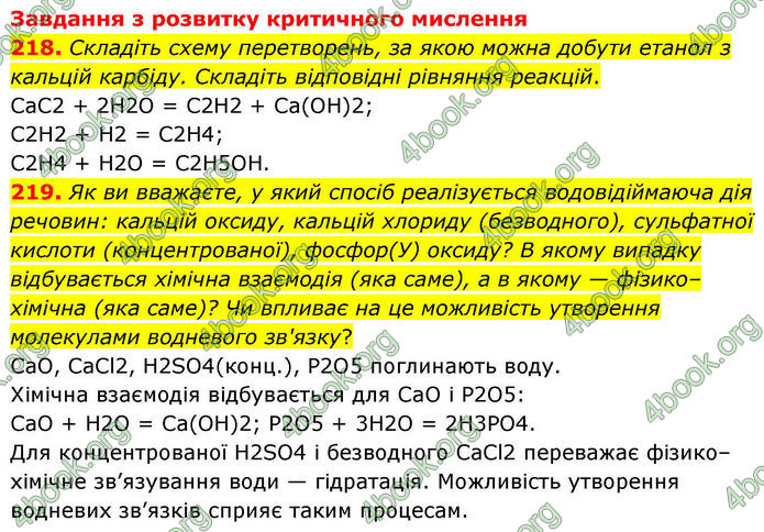 ГДЗ Хімія 10 клас Григорович