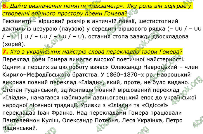 ГДЗ Зарубіжна література 8 клас Волощук