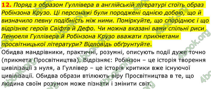 ГДЗ Зарубіжна література 8 клас Волощук