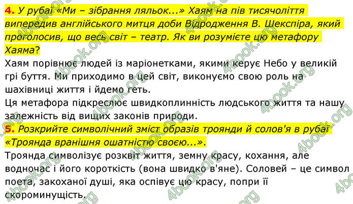 ГДЗ Зарубіжна література 8 клас Волощук