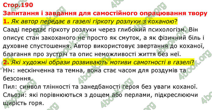 ГДЗ Зарубіжна література 8 клас Волощук