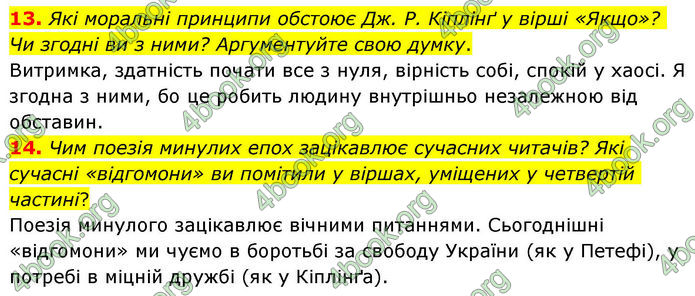 ГДЗ Зарубіжна література 8 клас Волощук