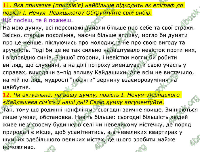 ГДЗ Українська література 10 клас Авраменко