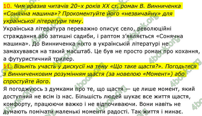 ГДЗ Українська література 10 клас Авраменко