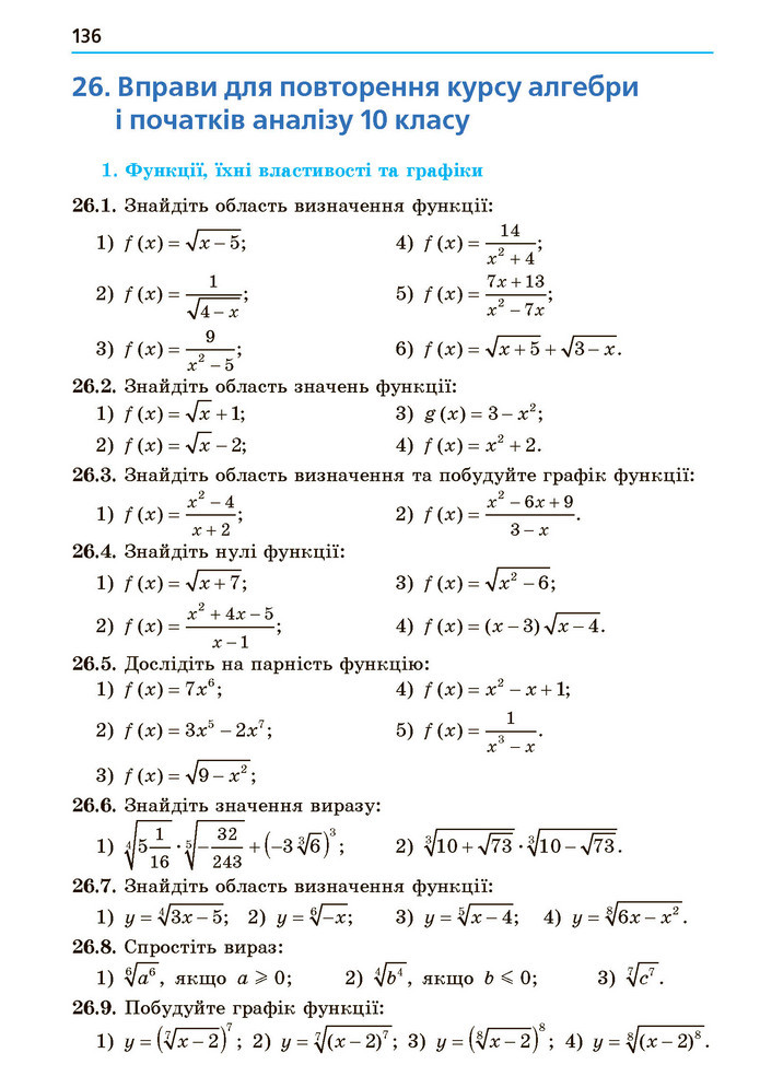 Математика 10 клас Мерзляк 2018 (Укр.)