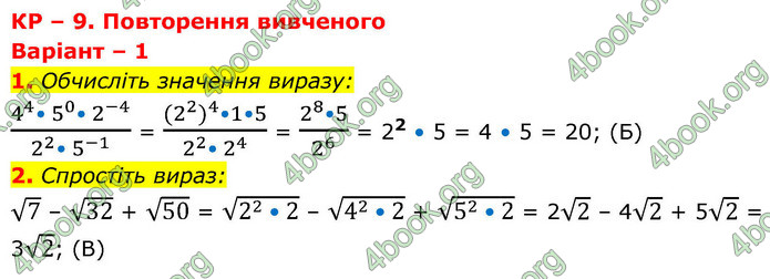 ГДЗ зошит Алгебра 8 клас Тарасенкова