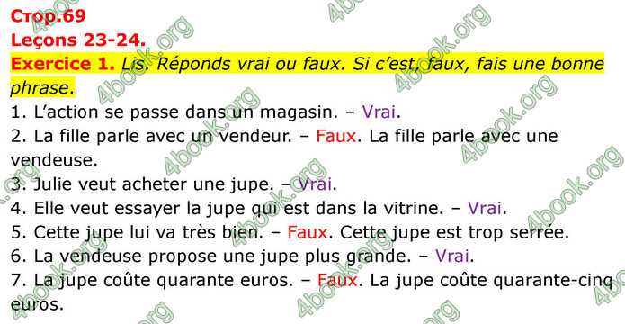 ГДЗ Французька мова 7 клас Чумак