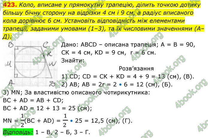 ГДЗ Геометрія 8 клас Бевз (2025)