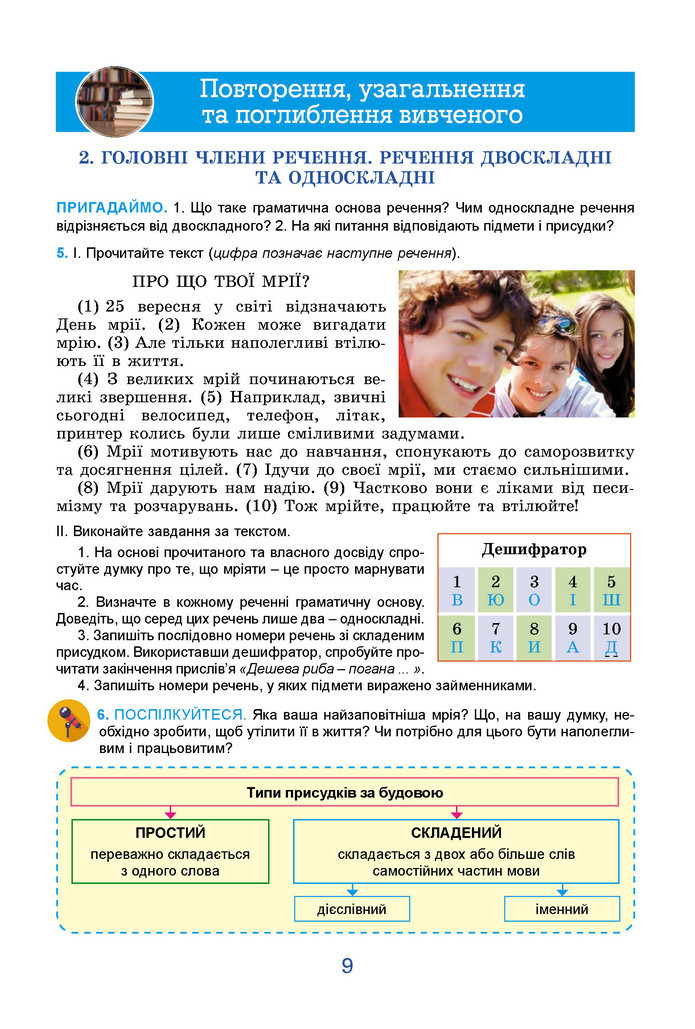 Підручник Українська мова 9 клас Заболотний НУШ