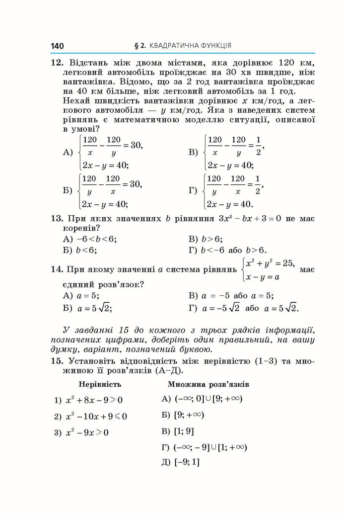 Підручник Алгебра 9 клас Мерзляк НУШ