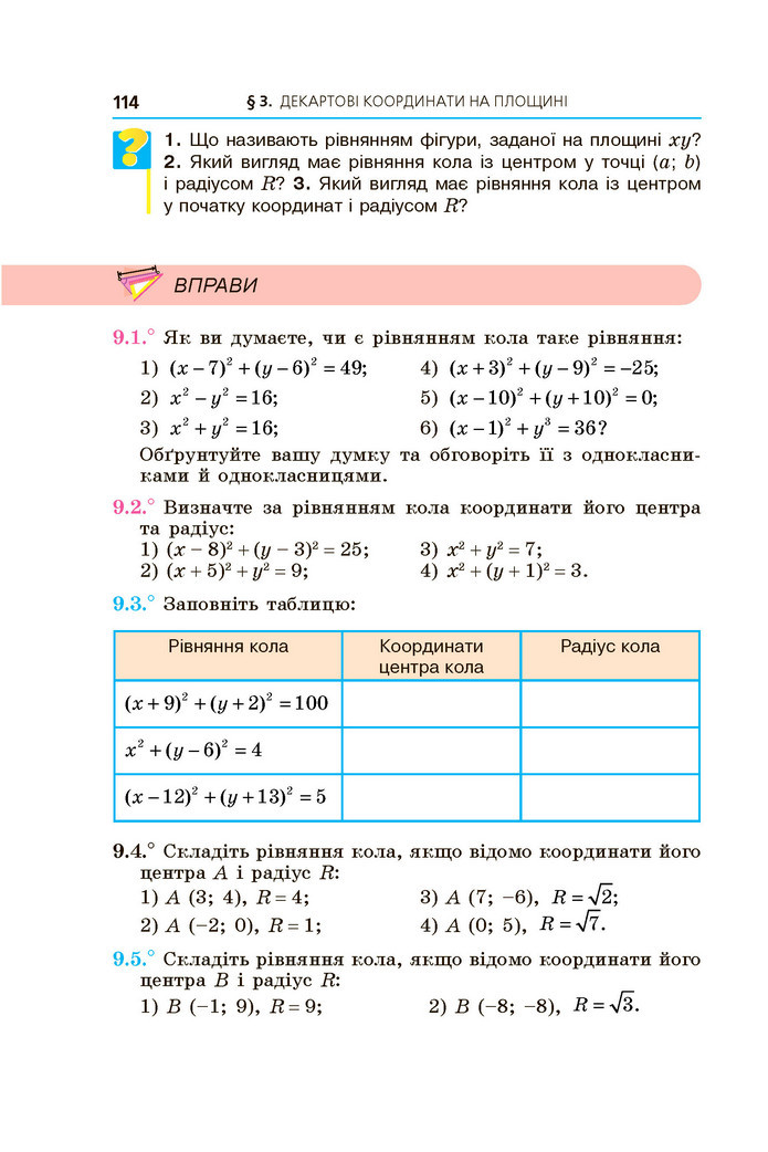 Підручник Геометрія 9 клас Мерзляк НУШ