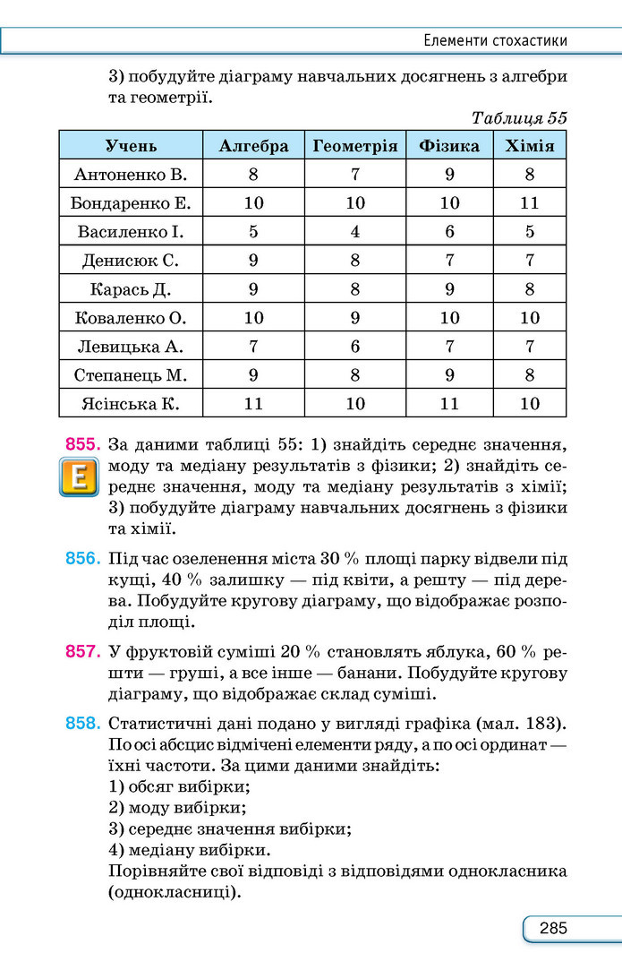 Підручник Алгебра 9 клас Тарасенкова НУШ