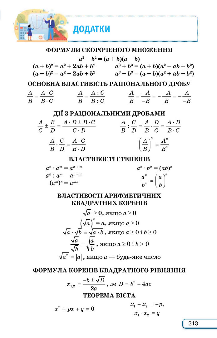 Підручник Алгебра 9 клас Тарасенкова НУШ