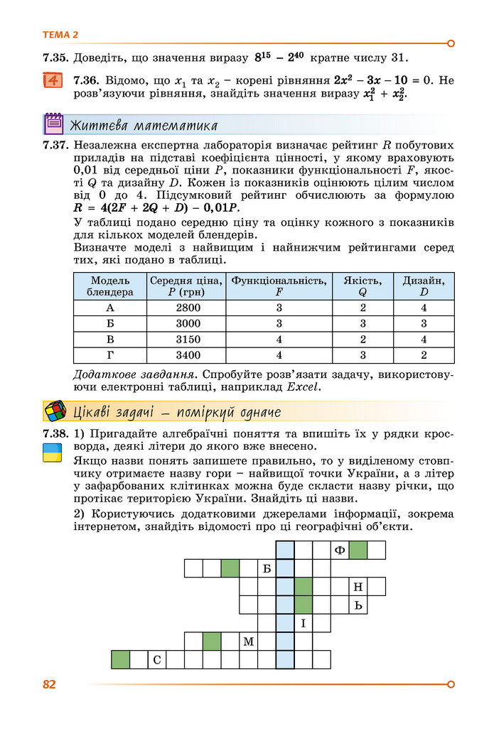Підручник Математика 9 клас Істер НУШ (1 частина)