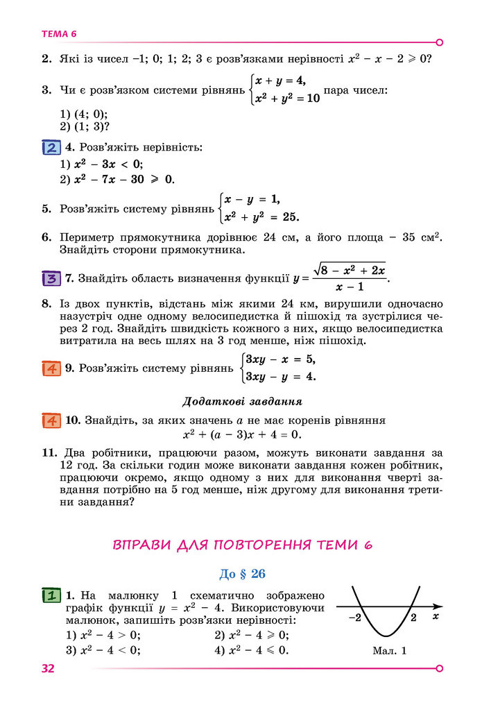 Підручник Математика 9 клас Істер НУШ (2 частина)