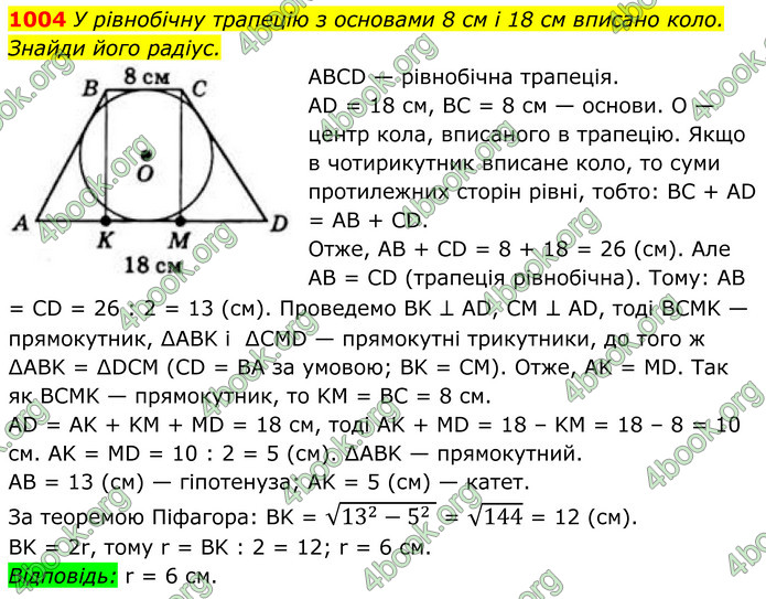 ГДЗ Геометрія 8 клас Бевз (2025)