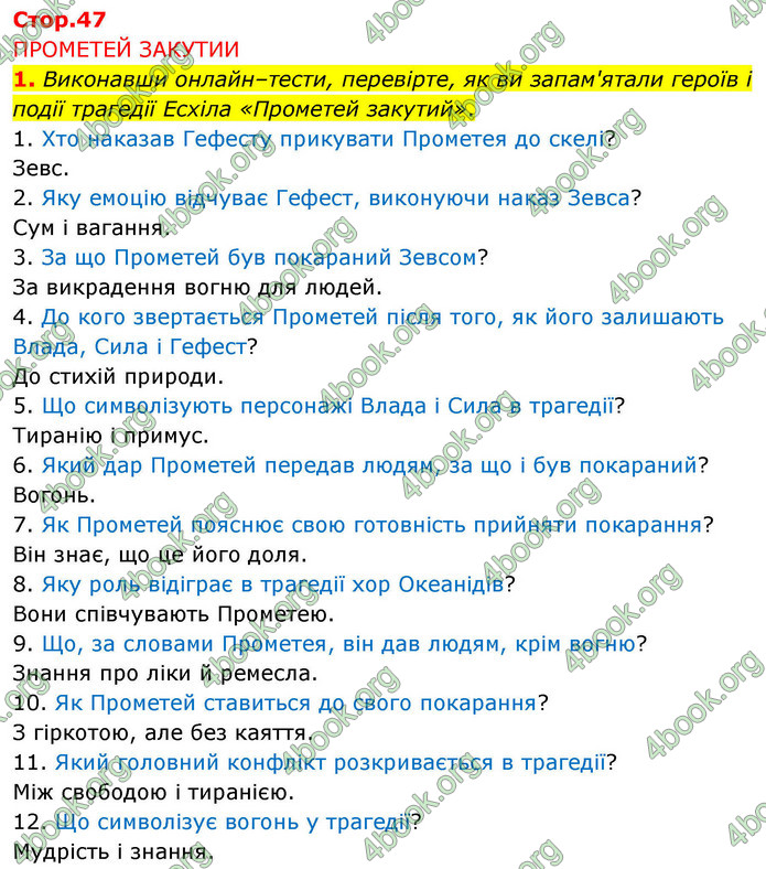 ГДЗ Зарубіжна література 9 клас Волощук НУШ