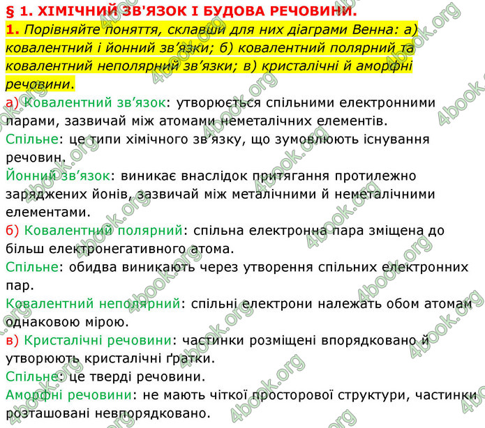 ГДЗ Хімія 9 клас Григорович НУШ