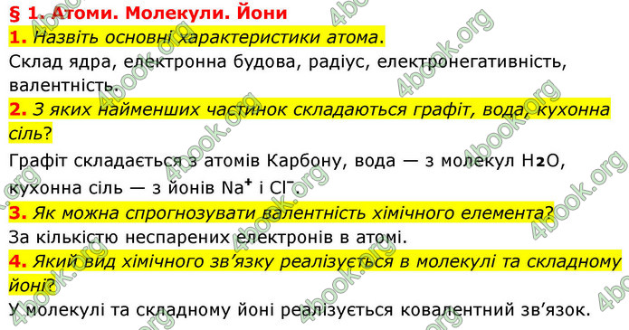 ГДЗ Хімія 9 клас Попель НУШ