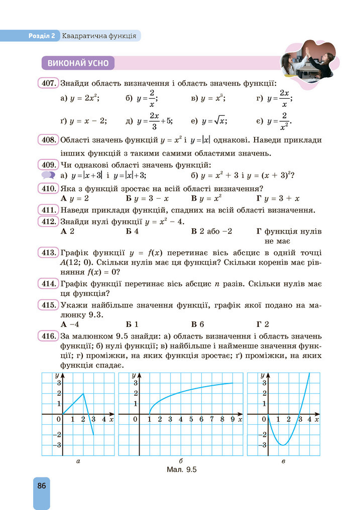 Підручник Алгебра 9 клас Бевз НУШ
