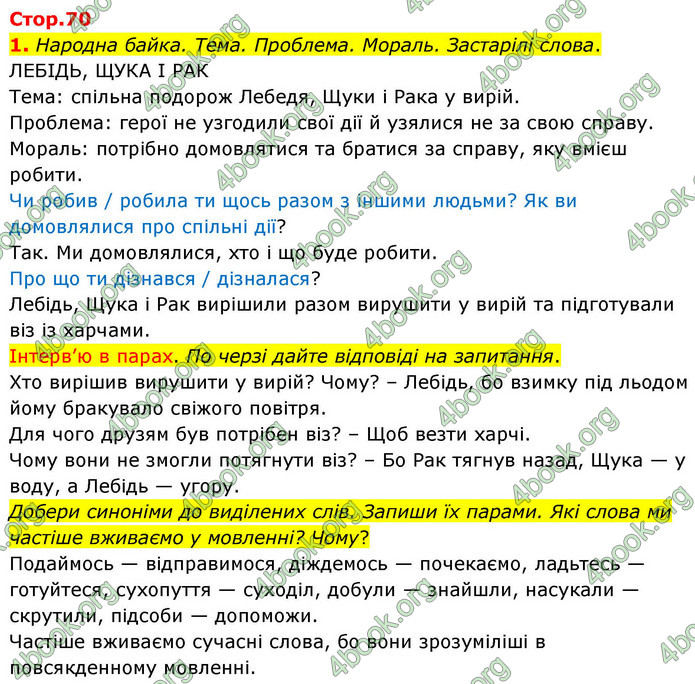 ГДЗ Українська мова 4 клас Большакова 2026 (1 та 2 ч.)