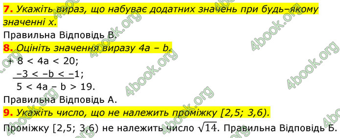 ГДЗ Алгебра 9 клас Істер НУШ
