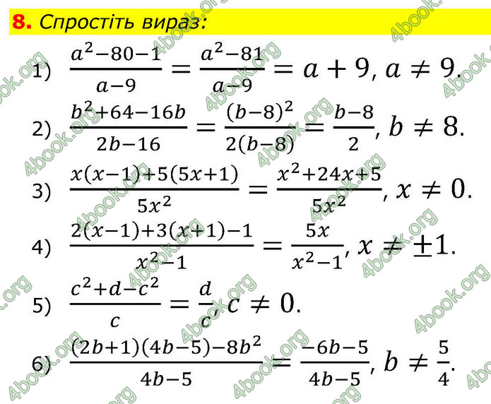 ГДЗ Алгебра 9 клас Тарасенкова НУШ
