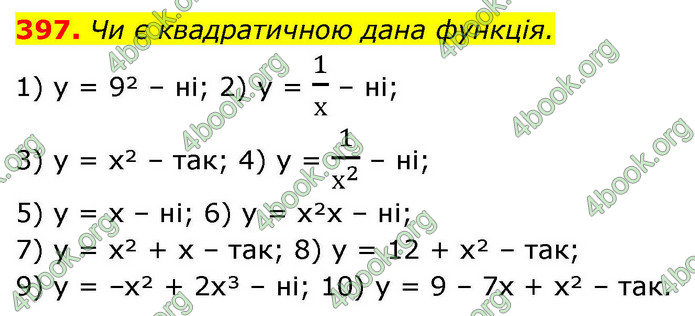 ГДЗ Алгебра 9 клас Тарасенкова НУШ