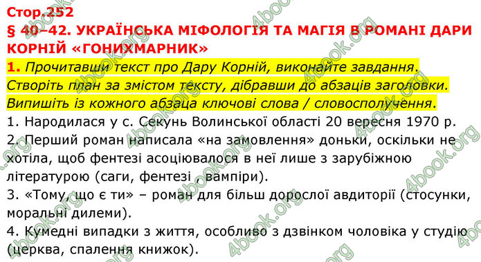 ГДЗ Українська література 9 клас Авраменко НУШ