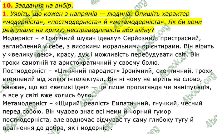 ГДЗ Українська література 9 клас Калинич НУШ