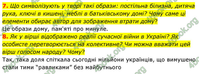 ГДЗ Українська література 9 клас Калинич НУШ