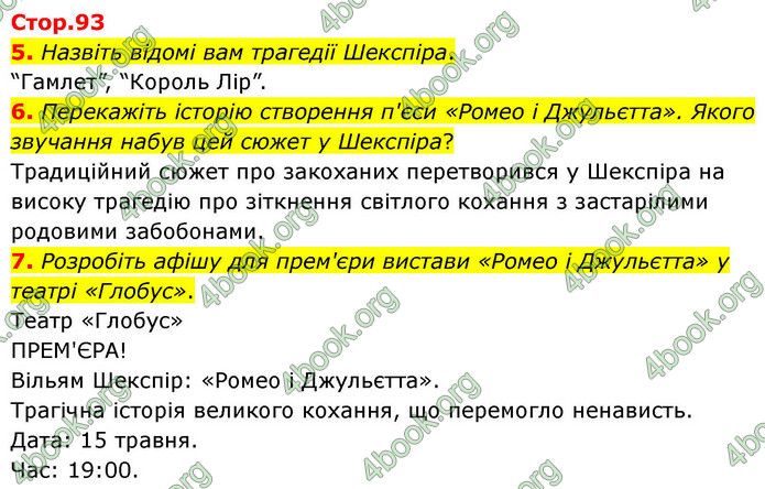 ГДЗ Зарубіжна література 9 клас Волощук НУШ