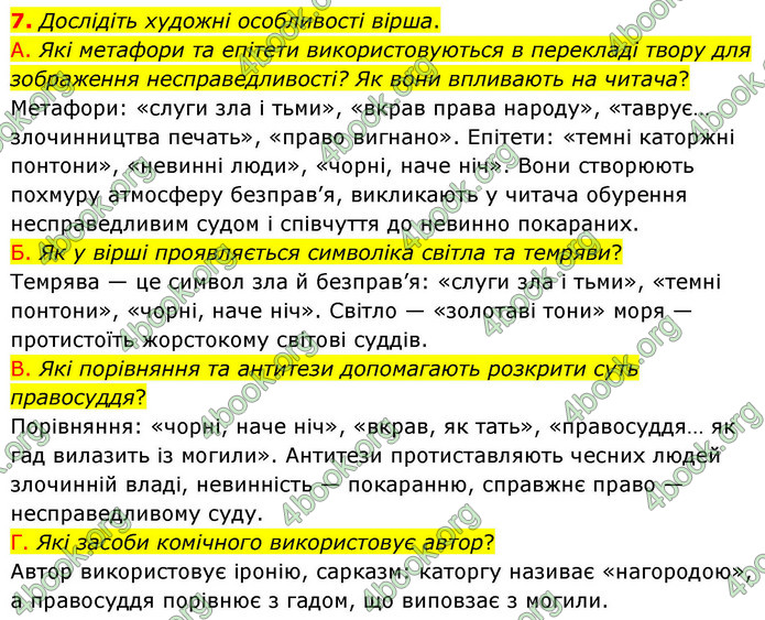ГДЗ Зарубіжна література 9 клас Волощук НУШ