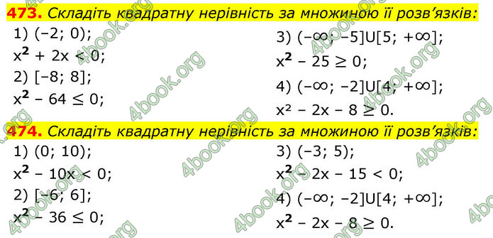 ГДЗ Алгебра 9 клас Тарасенкова НУШ