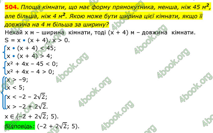 ГДЗ Алгебра 9 клас Тарасенкова НУШ