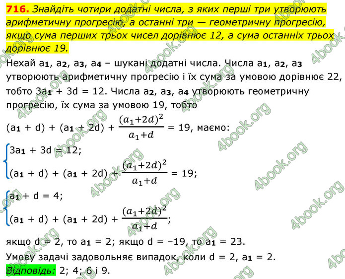 ГДЗ Алгебра 9 клас Тарасенкова НУШ